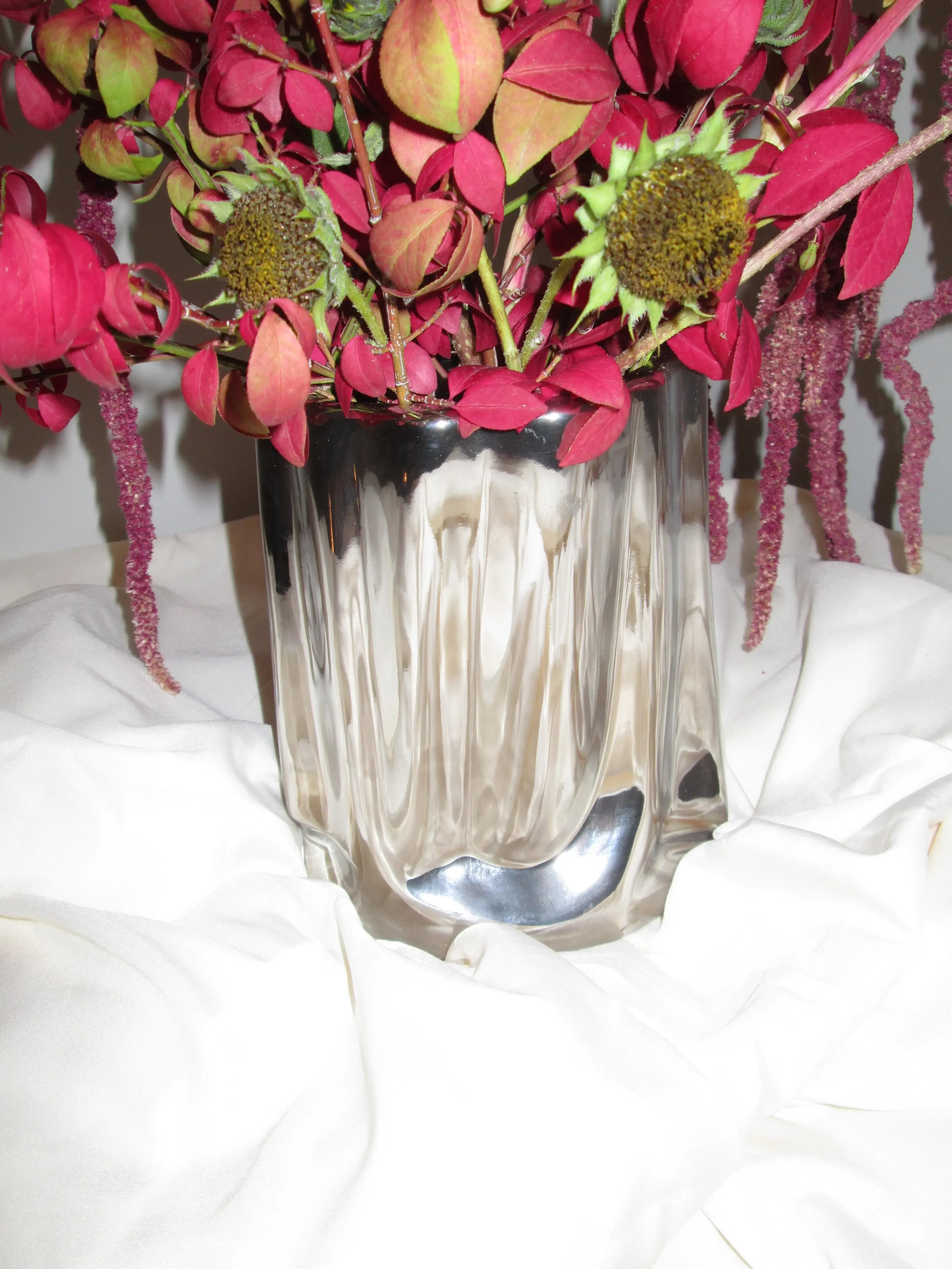 Paper Bag Silver Vase