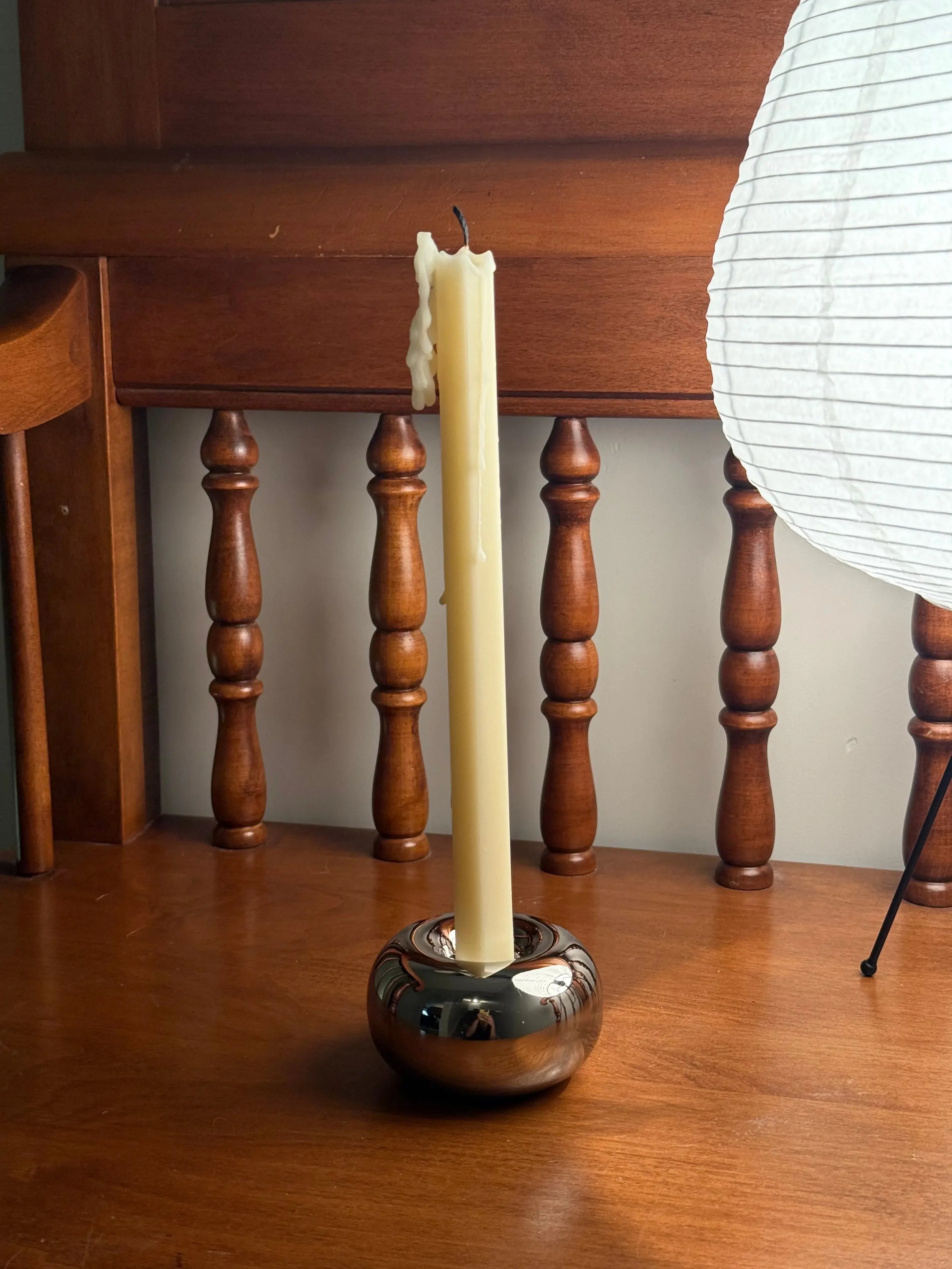 Doughnut Chrome Candlestick Holder ilovehue