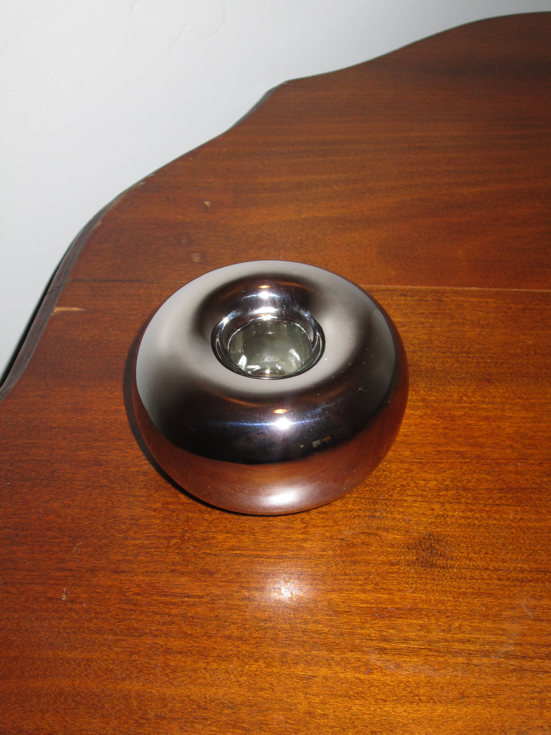 Doughnut Chrome Candlestick Holder