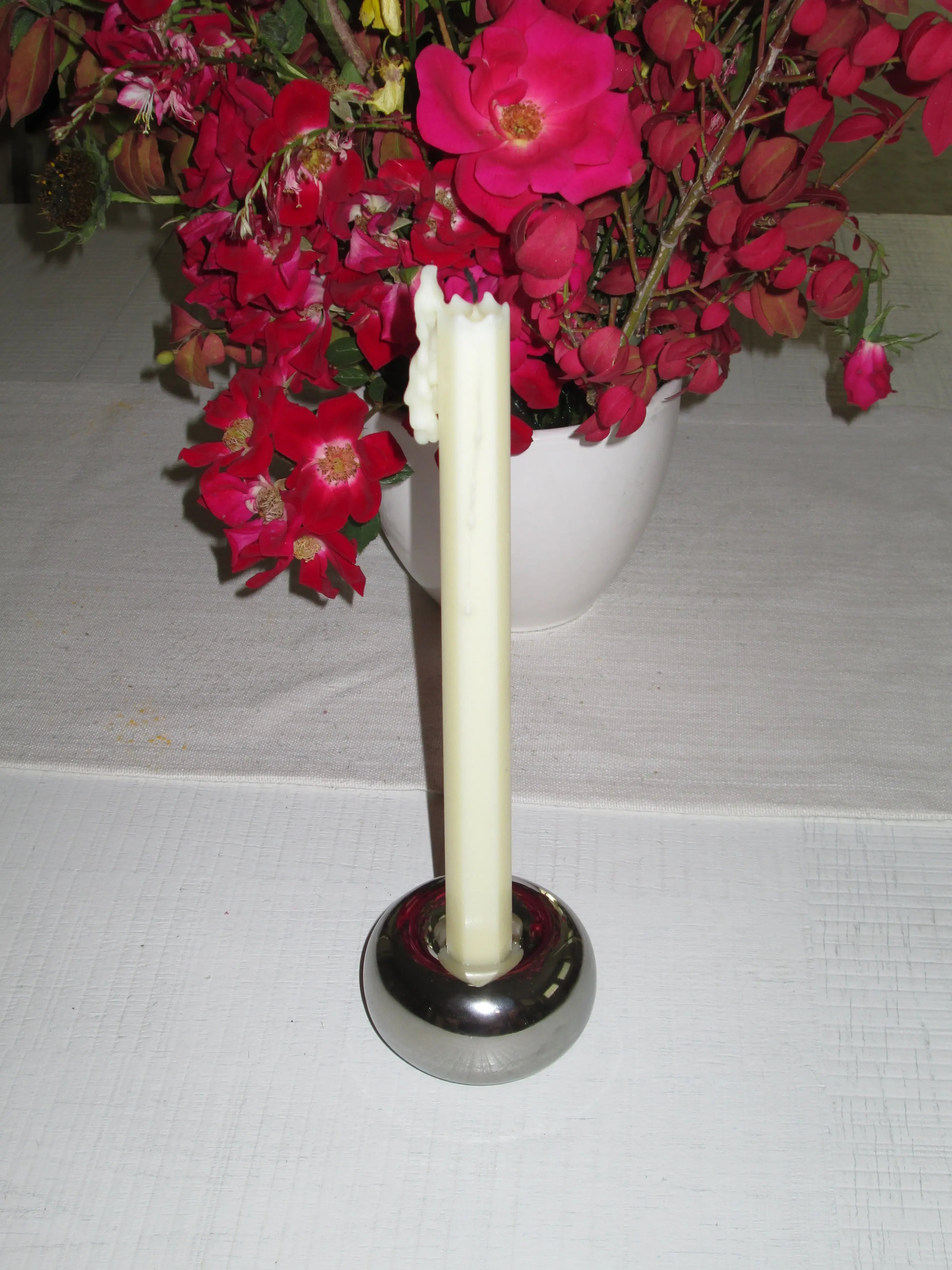 Doughnut Chrome Candlestick Holder