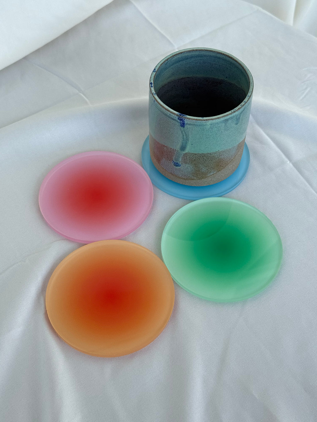 Aura Acrylic Coaster Set