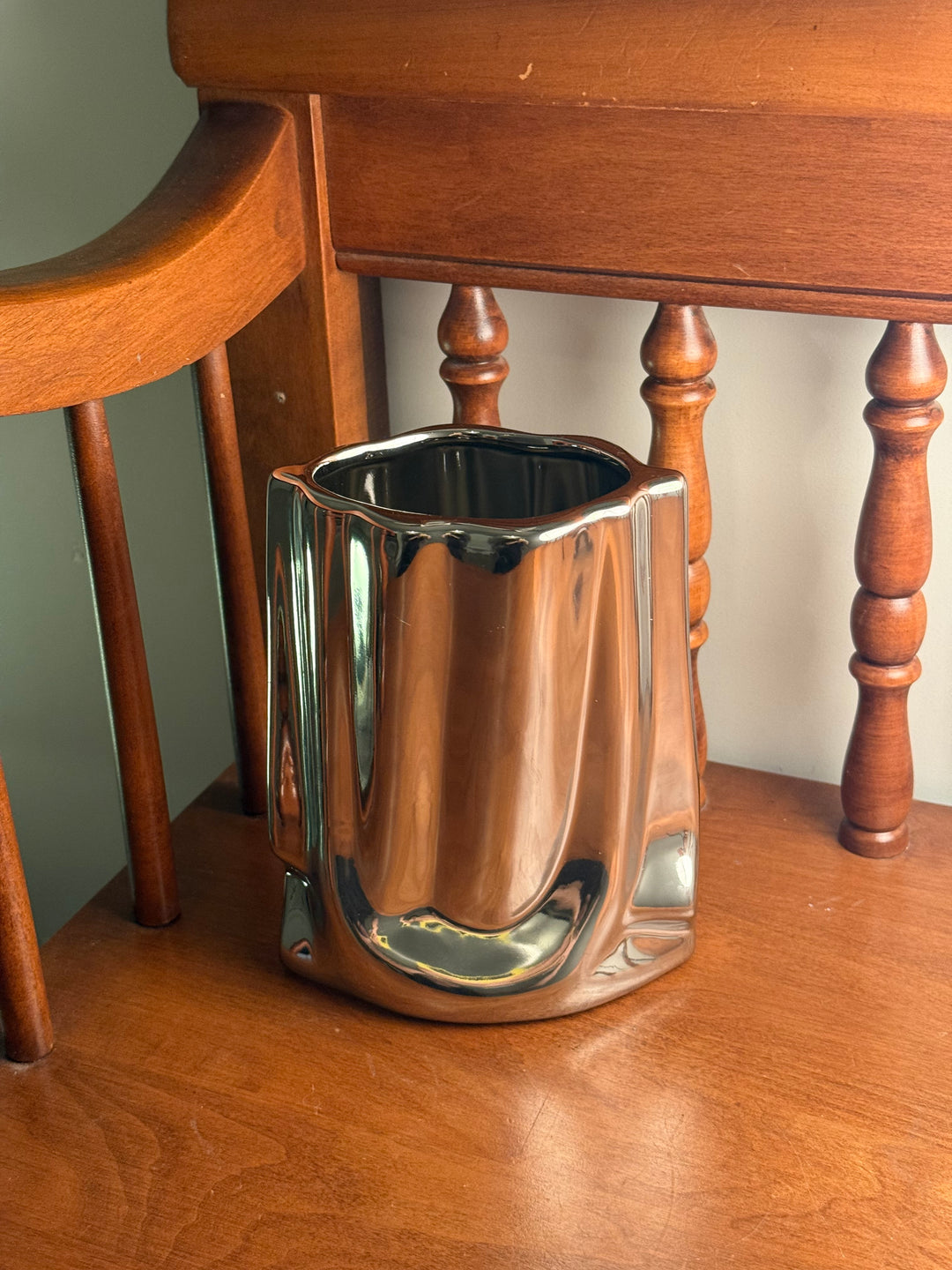 Paper Bag Silver Vase