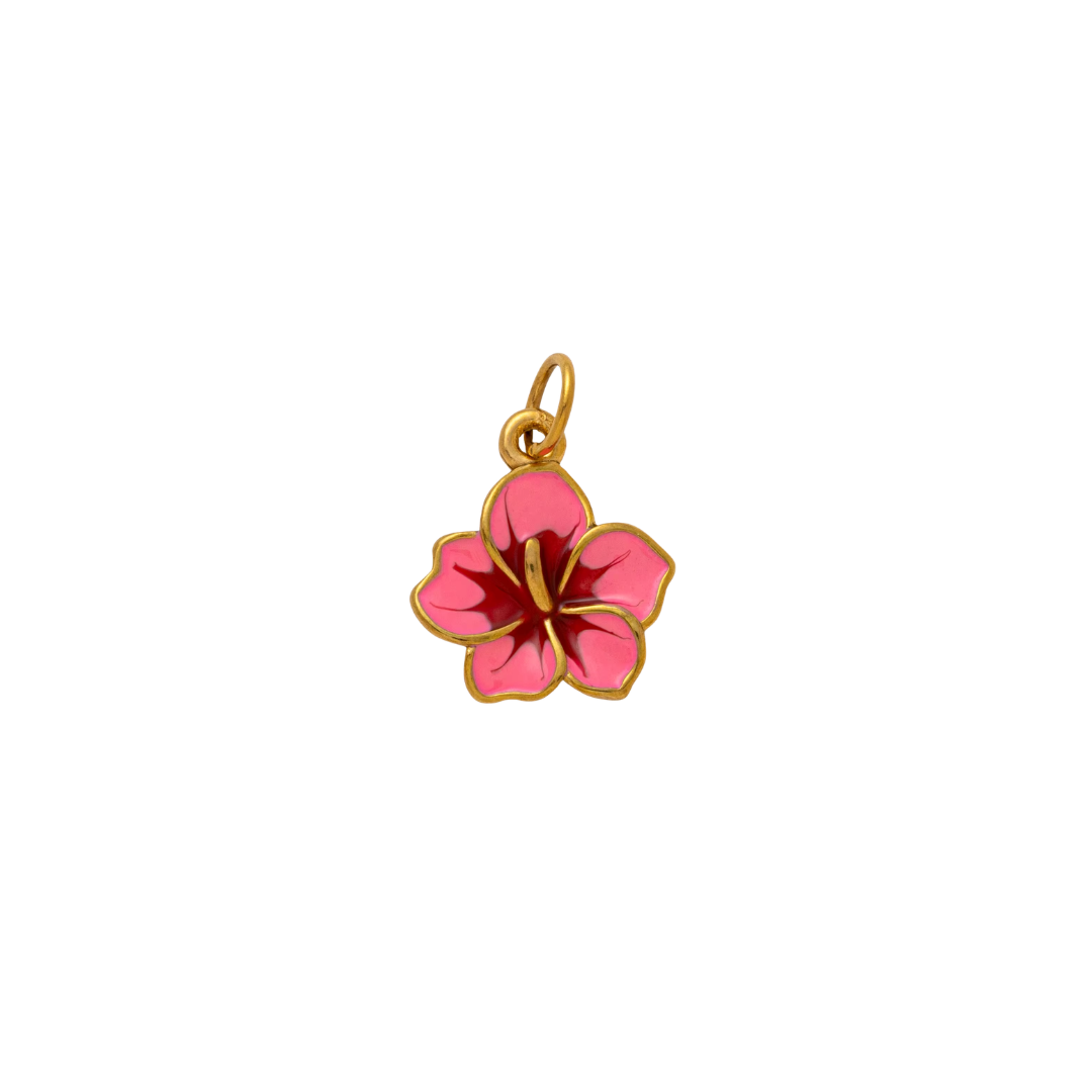 Hibiscus Charm - 18k Gold Plated