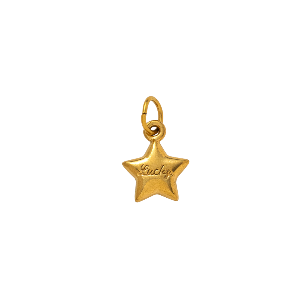 Lucky Star Charm - 18k Gold Plated