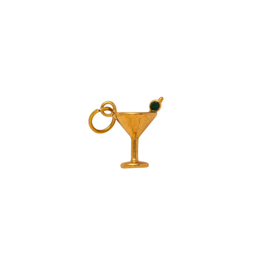 Martini Charm - 18k Gold Plated
