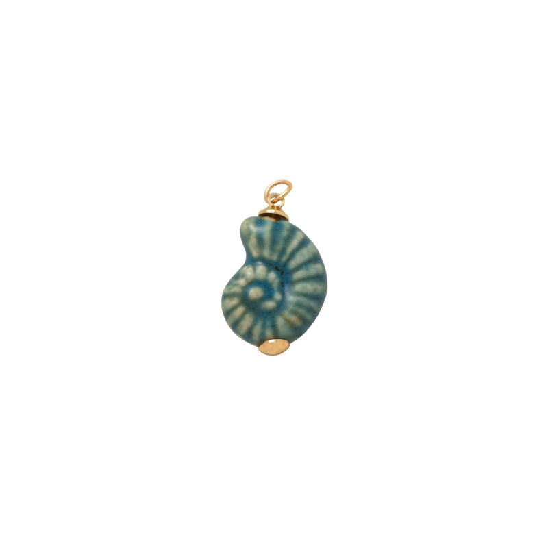 Ceramic Spiral Shell Charm - image 1